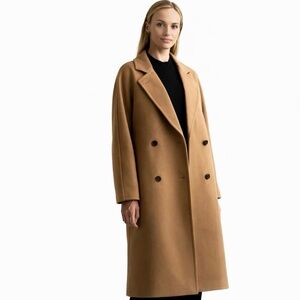 Quince Italian Wool Slouch Coat XS Caramel | Quiet Luxury NWT